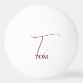 Balle De Ping Pong Bourgogne Monogrammé (Dos)
