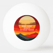 Balle De Ping Pong BOUT RED SUNSET Design (Dos)