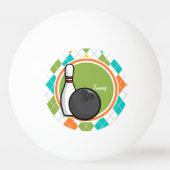 Balle De Ping Pong Bowling ; Motif Jacquard coloré (Dos)