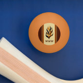 Balle De Ping Pong Brown Stripes and Orange Dragon Flames Monogram