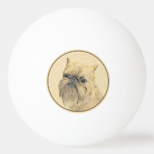 Balle De Ping Pong Bruxelles Griffon Peinture - Cute Original Chien A