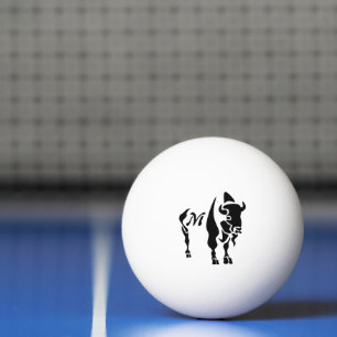 Balle De Ping Pong Buffle noir silhouette