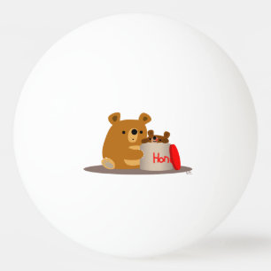 Balle De Ping Pong Bye Bye Honey ! Joli Bears Cartoon Ping Pong Ball