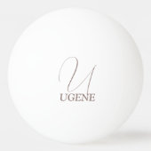 Balle De Ping Pong Cacao Brun Monogrammé (Dos)