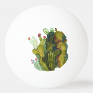 Balle De Ping Pong Cactus, succulents : aquarelle vintage.