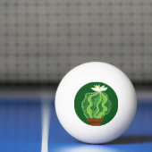 Balle De Ping Pong Cactus vert : motif abstrait naturel. (Filet)