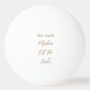 Balle De Ping Pong Cadeau de mariage pour la mère de la mariée or bla