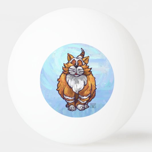Balle De Ping Pong Cadeaux et Accessoires Chat Roux (Devant)