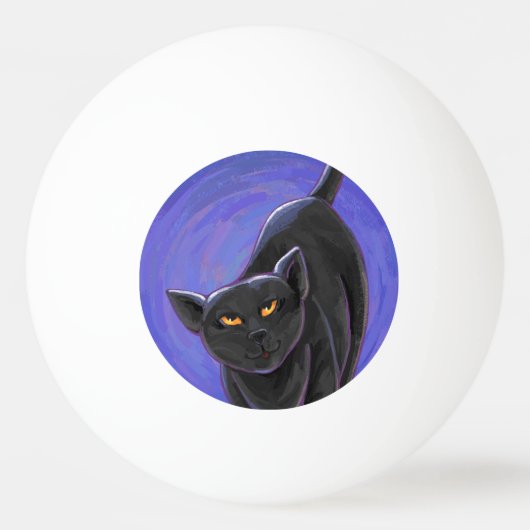 Balle De Ping Pong Cadeaux et accessoires de chat noir (Devant)