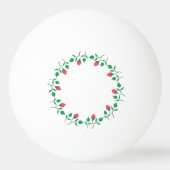 Balle De Ping Pong Cadre rond fleuri avec fleurs roses (Dos)
