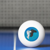 Balle De Ping Pong Camion Ombre Sur Bleu (Filet)
