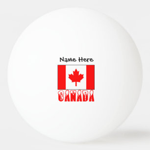 Balle De Ping Pong Canada et drapeau canadien personnalisés