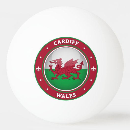 Balle De Ping Pong Cardiff Wales (Devant)