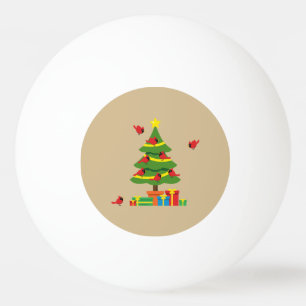 Balle De Ping Pong Cardinaux rouges - Merrier de Noël passé ensemble