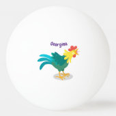 Balle De Ping Pong Caricature amusante du coq à rames (Dos)