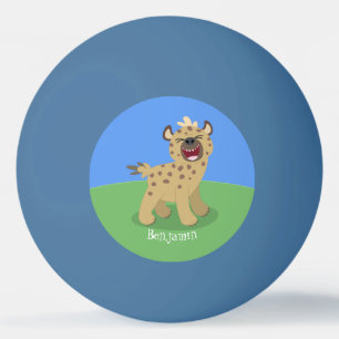 Balle De Ping Pong Caricature amusante hyena riant illustration
