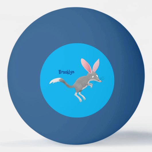 Balle De Ping Pong Caricature de bilby australien très heureuse (Devant)