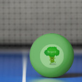 Balle De Ping Pong Caricature de brocoli dansant Cute kawaii (Filet)