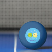 Balle De Ping Pong Caricature de chaux de citron joyeux (Filet)