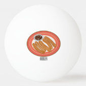 Balle De Ping Pong Caricature de Churro (Dos)