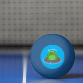 Balle De Ping Pong Caricature de grenouille verte mignonne (Filet)