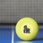 Balle De Ping Pong Caricature de gros gorilles joyeux (Filet)