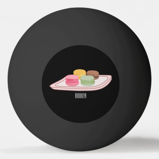 Balle De Ping Pong Caricature de Macaron (Devant)