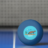 Balle De Ping Pong Caricature de natation de Cute platypus (Filet)