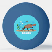 Balle De Ping Pong Caricature de natation de Cute platypus (Dos)