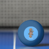 Balle De Ping Pong Caricature de platypus bébé très heureuse (Filet)