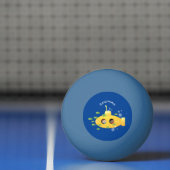 Balle De Ping Pong Caricature de poisson sous-marin jaune mignon (Filet)