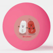 Balle De Ping Pong Caricature de shakers de sel et de poivre de Cute  (Dos)