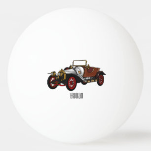 Balle De Ping Pong Caricature de voiture classique 1920