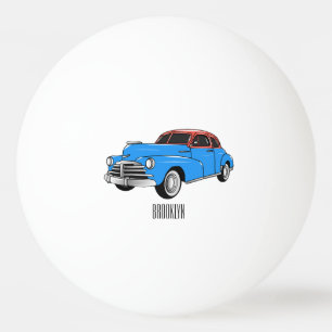 Balle De Ping Pong Caricature de voiture classique 1948
