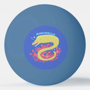 Balle De Ping Pong Caricature humoristique murène verte