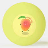 Balle De Ping Pong Caricature jaune mangue mignonne (Dos)