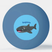 Balle De Ping Pong Caricature joli requin baleine joyeux (Dos)