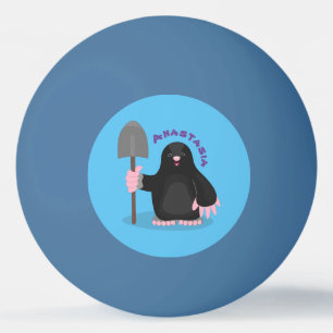 Balle De Ping Pong Caricature mole joyeux
