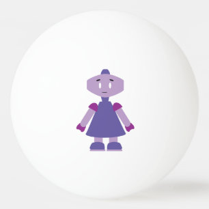 Balle De Ping Pong Caricature pour fille de robot