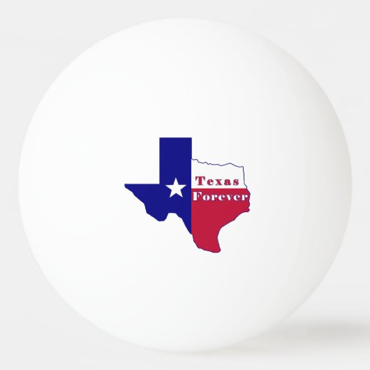 Balle De Ping Pong Carte du drapeau Texas Forever (Devant)