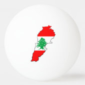 Balle De Ping Pong Carte du Liban avec aimant en pierre de drapeau (Devant)