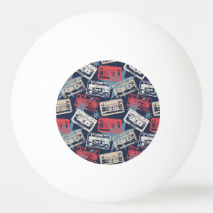 Balle De Ping Pong Cassettes Vielles Musique Vintage sans couture