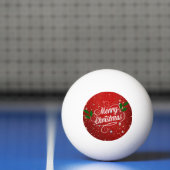 Balle De Ping Pong Celebration Red, Merry Christmas (Filet)