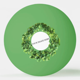 Balle De Ping Pong Cercle de trèfle personnalisé avec image de logo