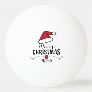Balle De Ping Pong Chapeau de Père Noël Joyeux Noël