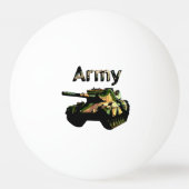 Balle De Ping Pong Char d'armée en kaki vert, Bal de ping-pong (Dos)