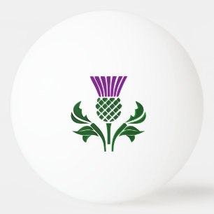 Balle De Ping Pong Chardon d'emblème écossais