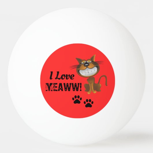 Balle De Ping Pong Chat (Dos)