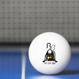 Balle De Ping Pong Chat à l'envers Personnage de dessin animé drôle