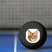 Balle De Ping Pong Chat Abyssin Inspiré 3D (Filet)